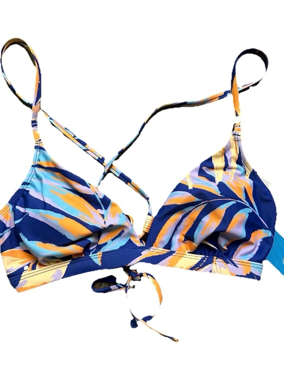 NWT Women’s Cupshe Multicolor Bikini Set Size Medium Blue Purple Orange - Picture 2 of 5